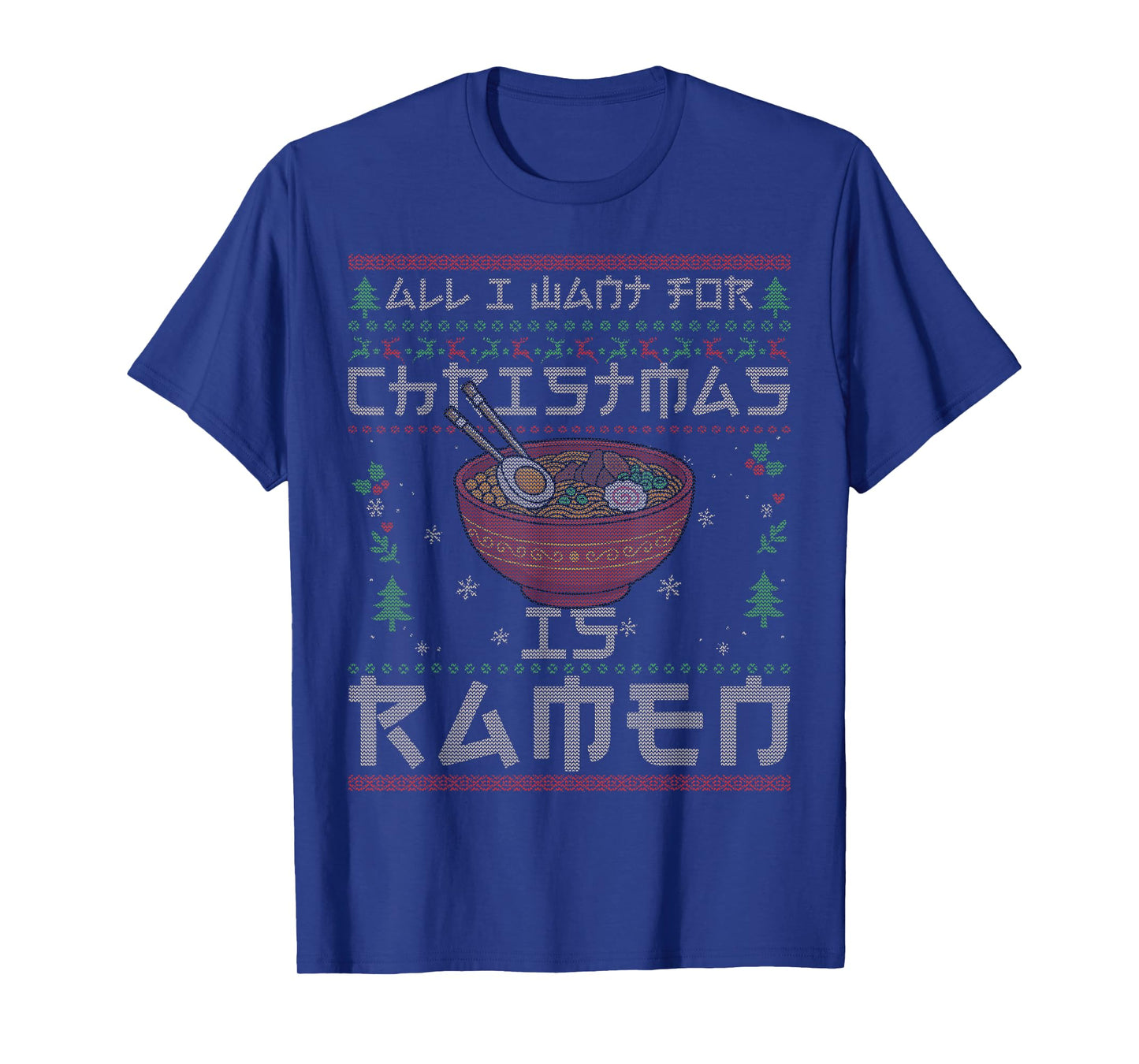 Japan Ramen Japanese Christmas Funny Ugly Christmas T-Shirt