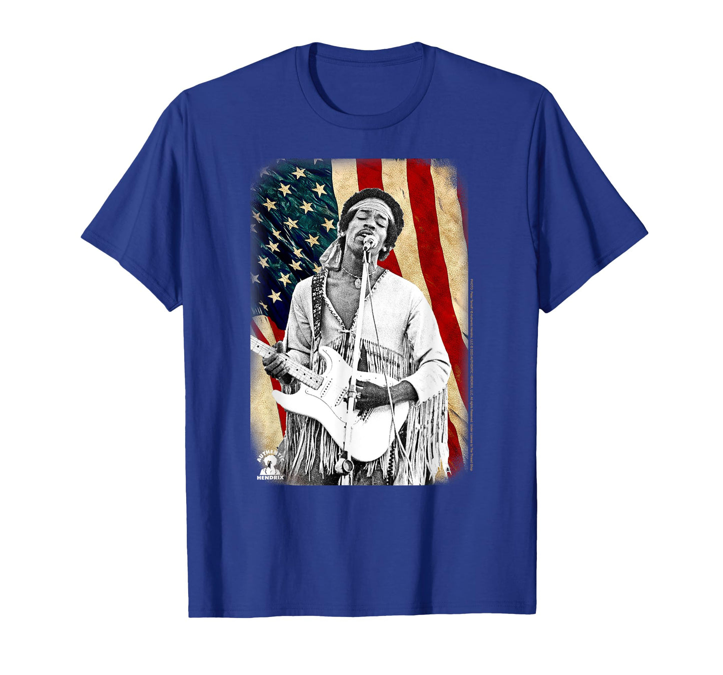 Jimi Hendrix Star Spangled Banner American Flag Vintage Band T-Shirt