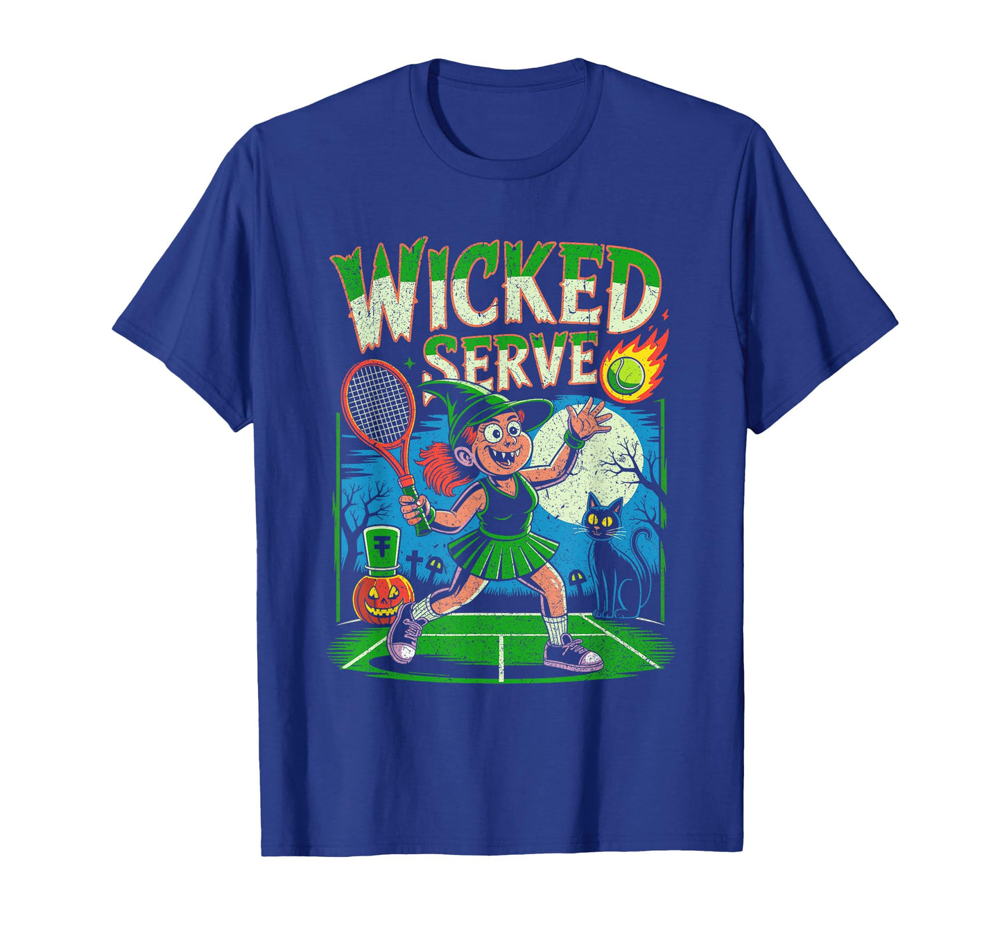 Wicked Serve Tennis Witch Halloween Fun Parody T-Shirt