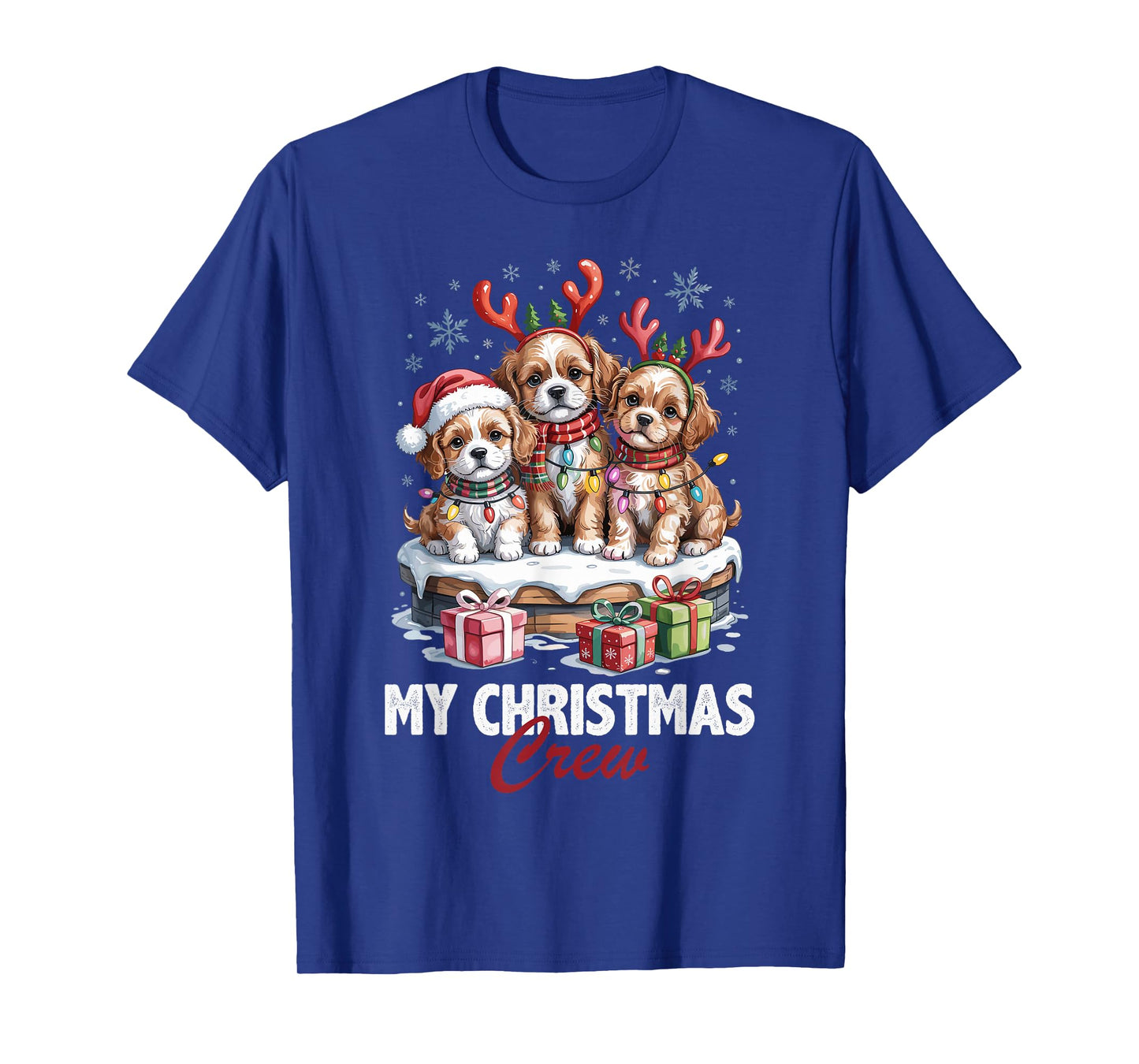 Cavapoo Christmas Crew Funny Dog Lovers Holiday Pajama T-Shirt