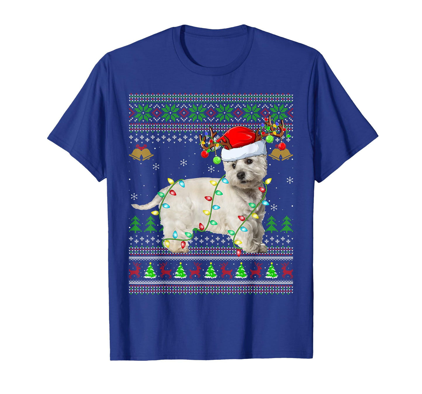 Westie Dog West Highland Terrier Ugly Christmas Sweater Xmas T-Shirt
