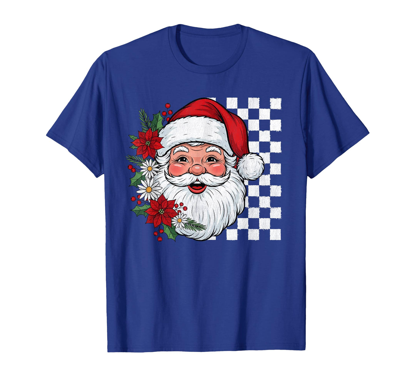 Retro Santa Christmas Xmas Holiday Women Men T-Shirt