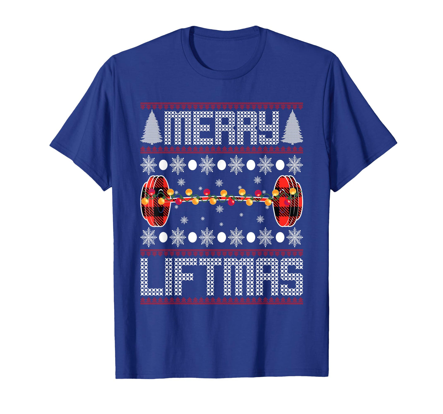 Xmas Apparel Merry Liftmas Christmas Gym Workout Weightlifting Fitness T-Shirt