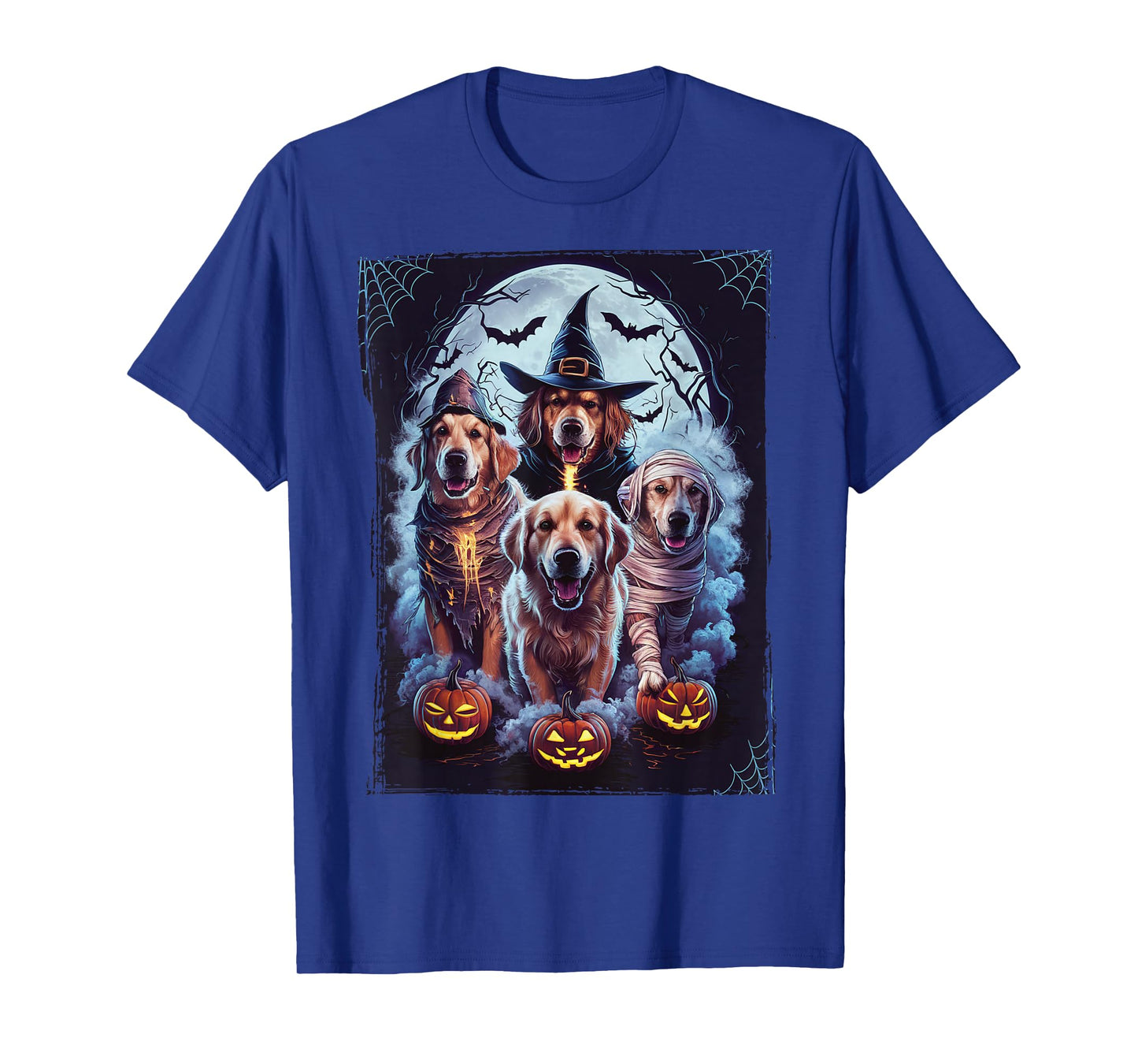 Golden Retriever Ghost Dog Halloween Golden Retriever Witch T-Shirt