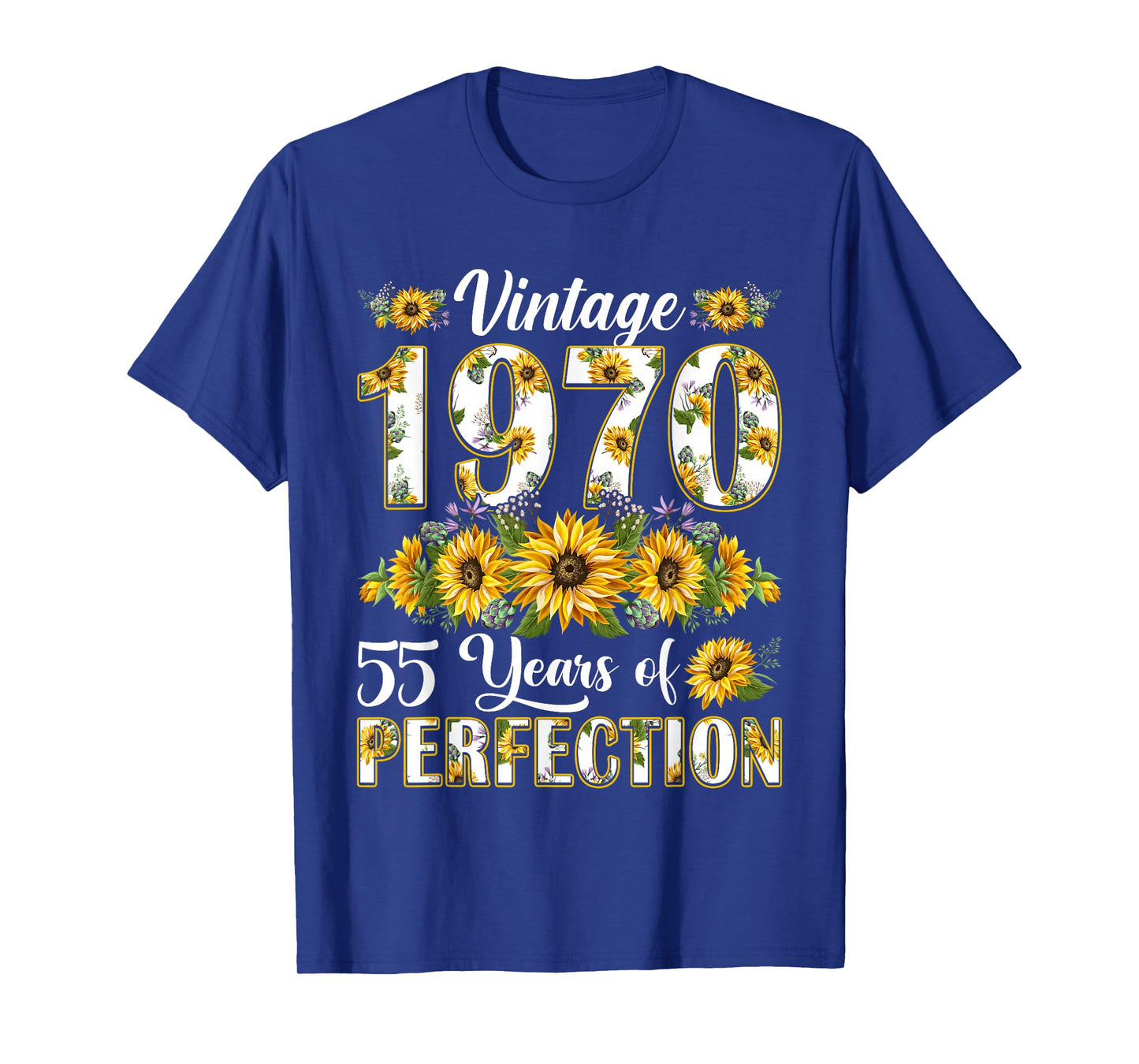 55 Year Old Vintage 1970 Sunflower 55th Birthday Gifts Women T-Shirt