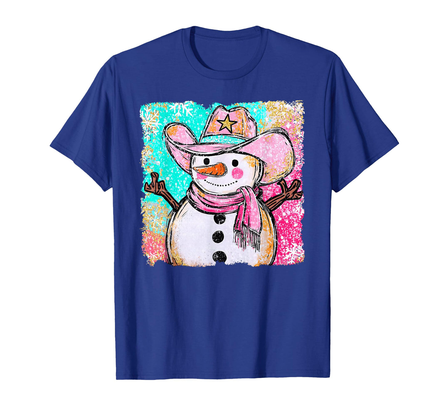 Funny Howdy Cowboy Snowman Western Merry Christmas 2025 T-Shirt