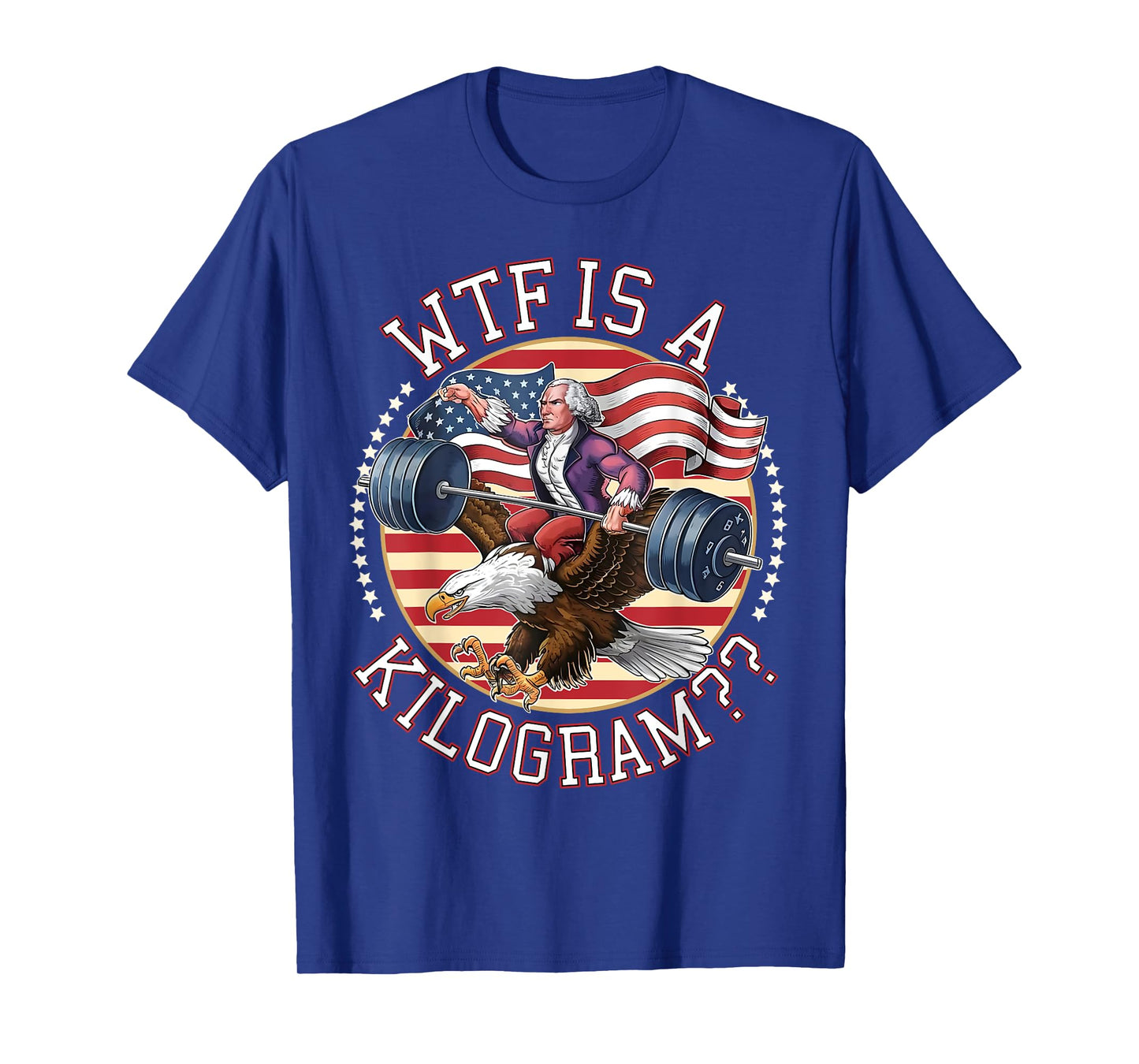 Retro WT-F Is A Kilogram Patriotic Weightlifting 4th of July T-Shirt