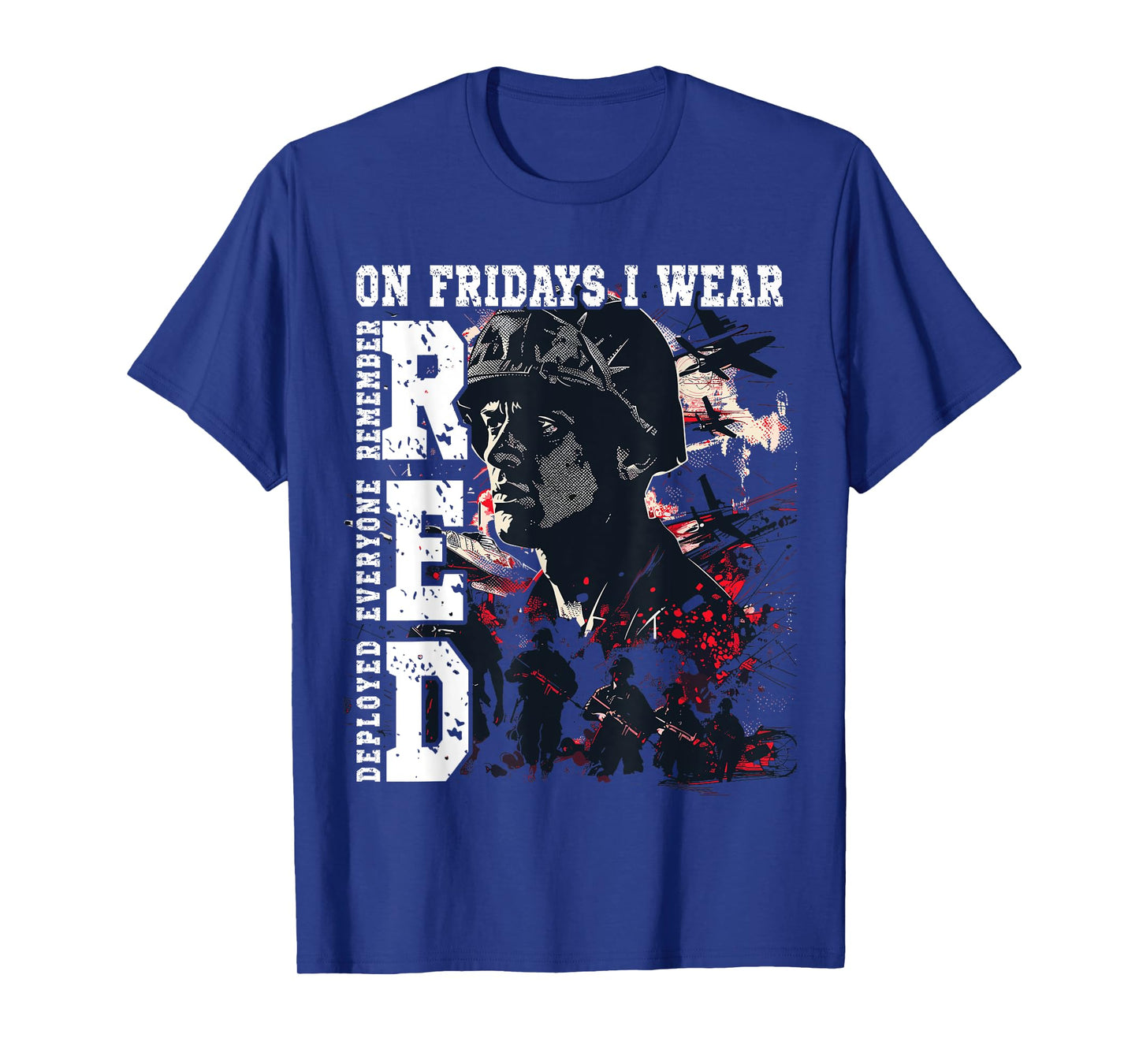 On Fridays I Wear Red USA Support American Troops T-Shirt