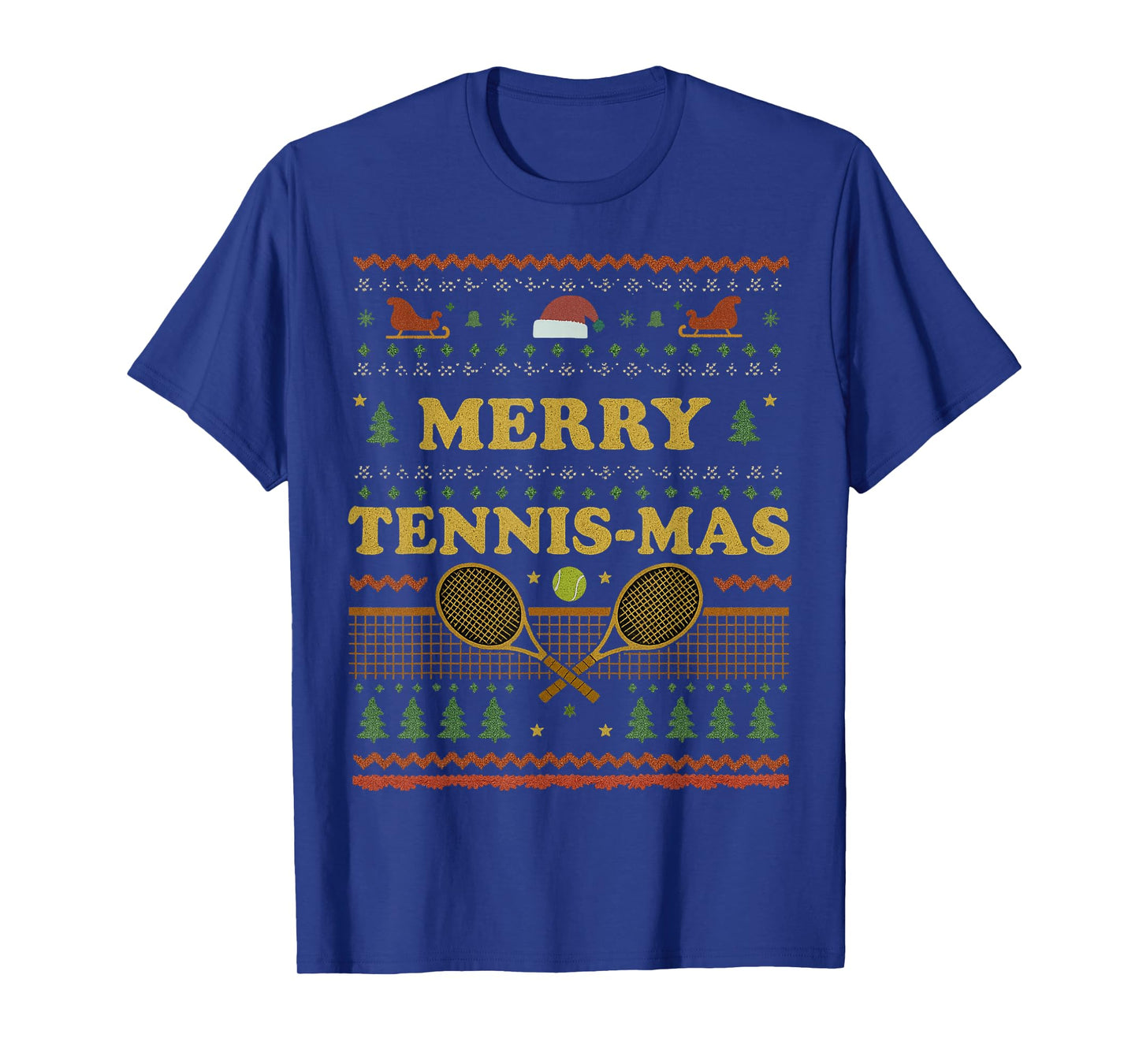 Merry Tennis-Mas Christmas Vintage Funny Tennis Xmas T-Shirt