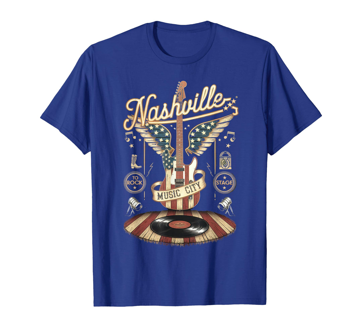 Nashville Music City Tshirt Women Men Tennessee Rock Country T-Shirt