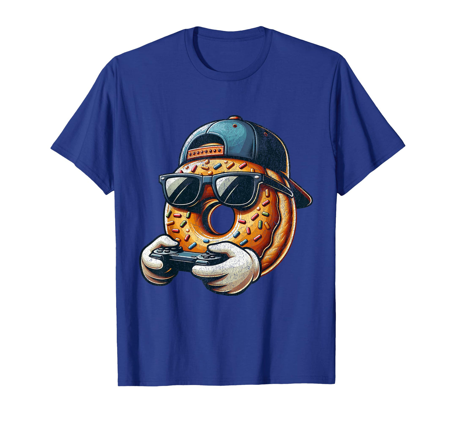 Cool Donut Playing Video Games. Funny Video Games Donuts T-Shirt