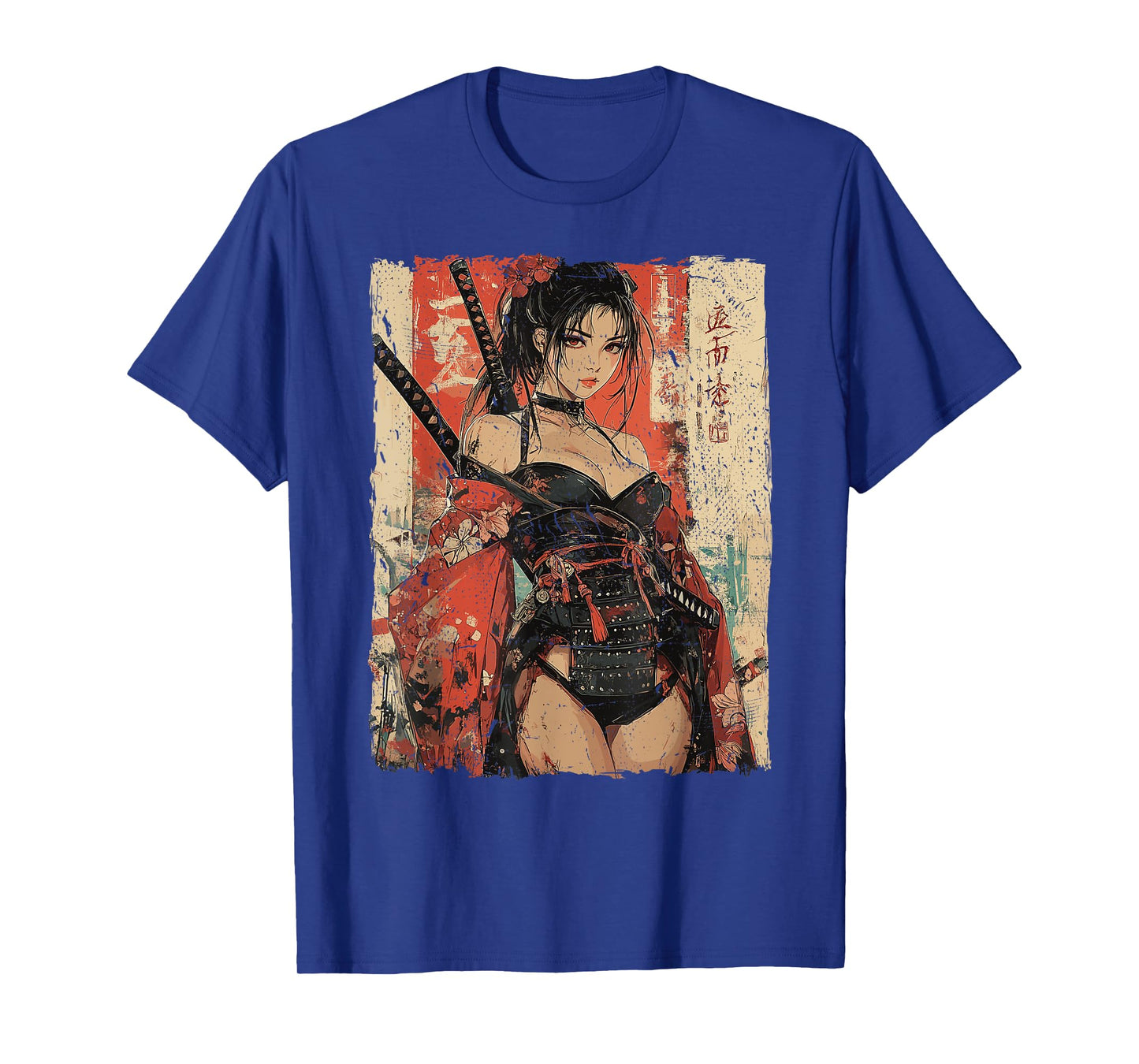 Samurai Warrior Waifu Girl Japanese Ukiyo-e Manga Samurai T-Shirt