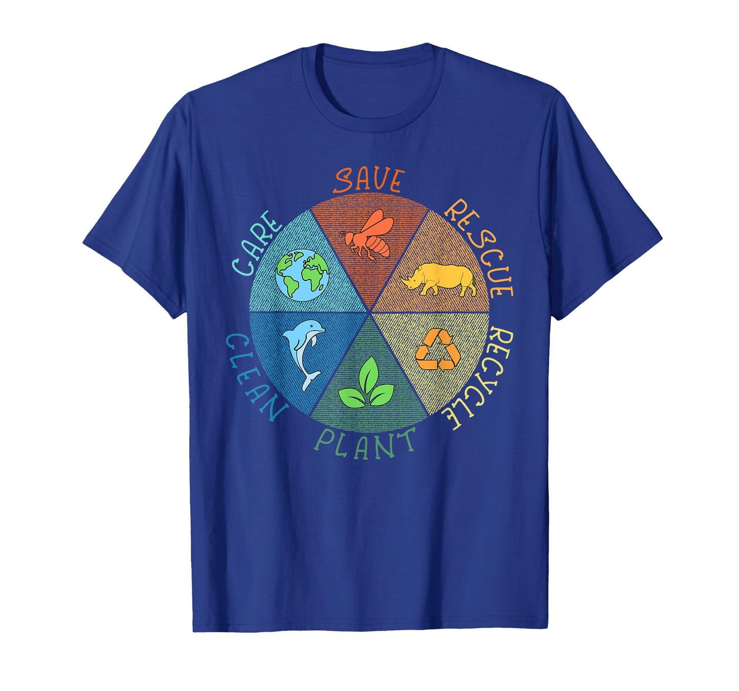 Vintage Earth Day Save Bees Rescue Animals Recycle Plastic T-Shirt