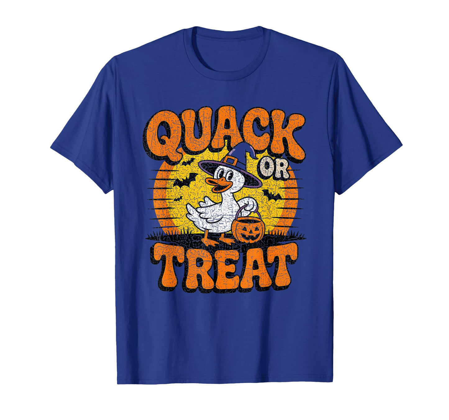Quack Or Treat Funny Duck Halloween Costume Design T-Shirt