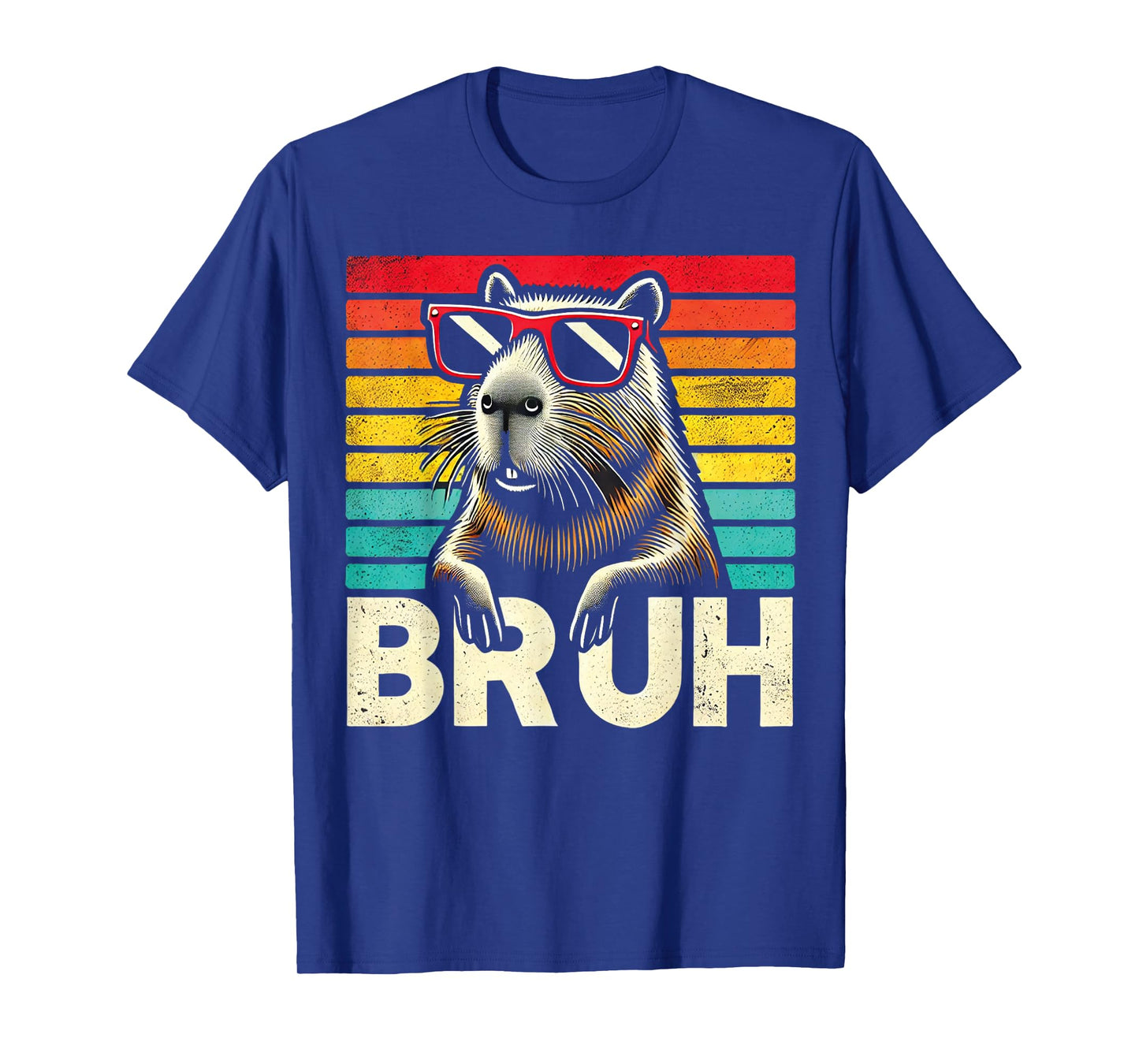Capybara Bruh Retro Vintage Funny BRUH Capybara Kids T-Shirt