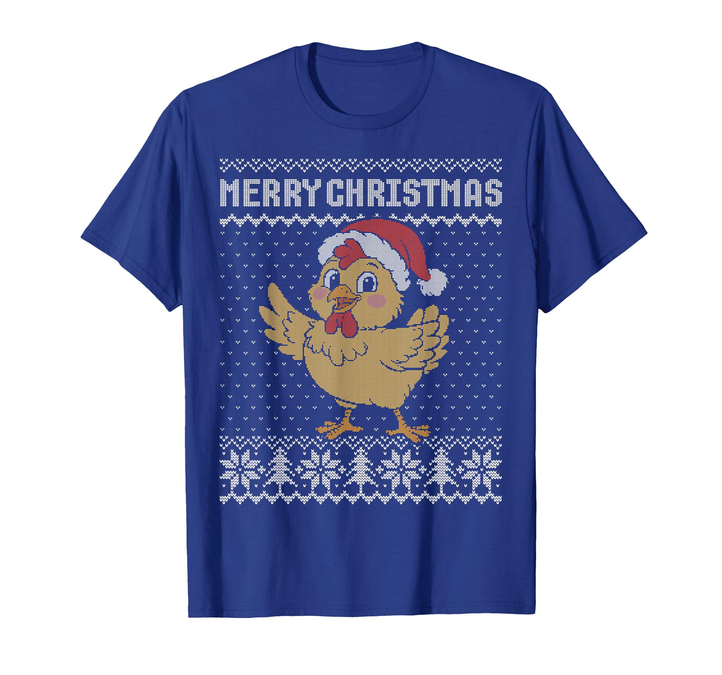 Merry Chickmas, Ugly Chicken Christmas Sweater T-Shirt