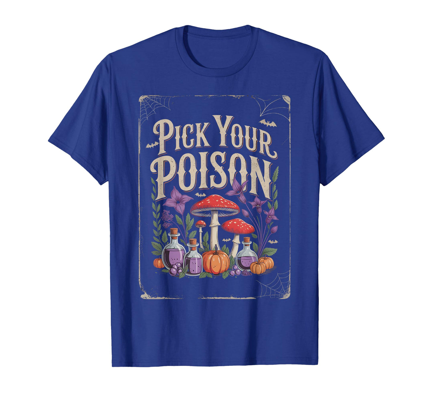 Pick Your Poison Retro Villain Witch Halloween T-Shirt