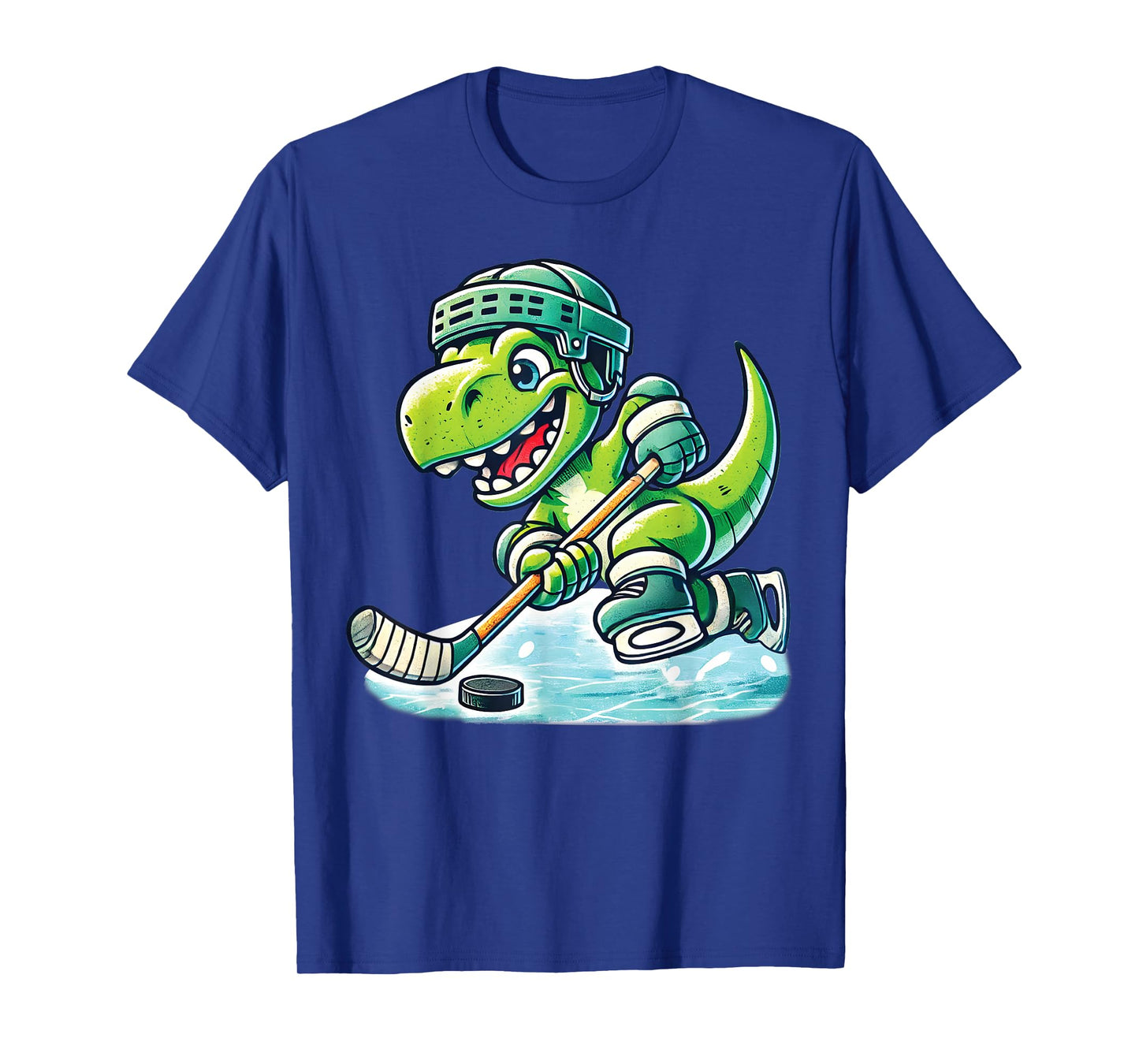 Hockeysaurus Dinosaur Ice Hockey Trex Kids Boys Ice Hockey T-Shirt