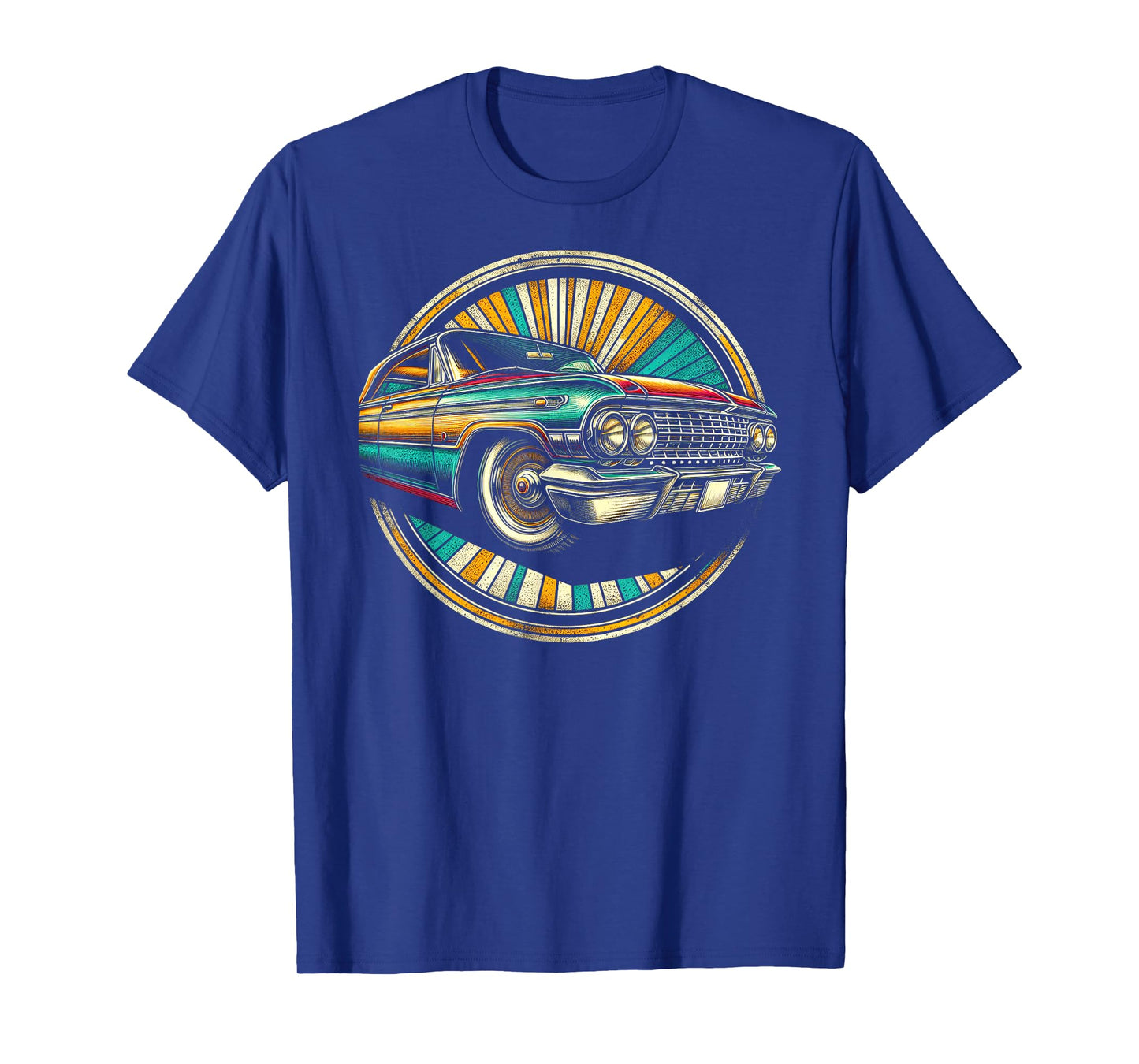 Detailed 1960s Car Illustration T-Shirt