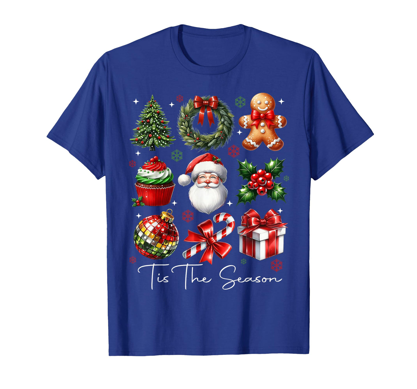 Tis The Season Christmas Santa Gingerbread Xmas Tree Pajamas T-Shirt
