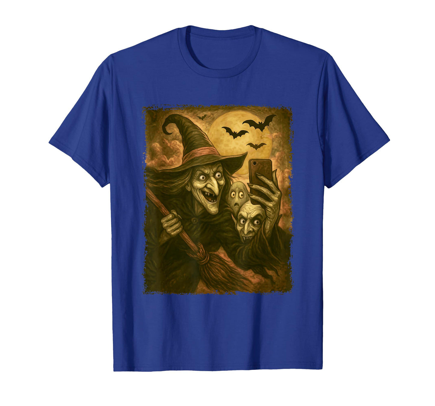 Funny Cell Phone Witch Group Selfie Meme Halloween T-Shirt