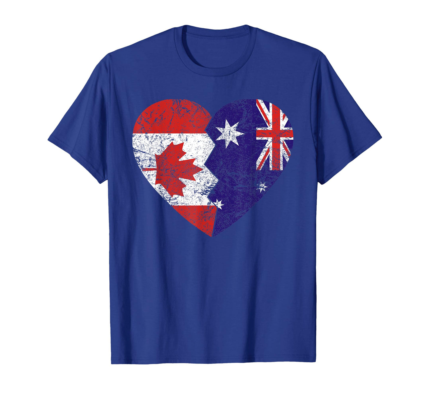 Australian Canadian Flags Heart | Canada Australia Roots T-Shirt