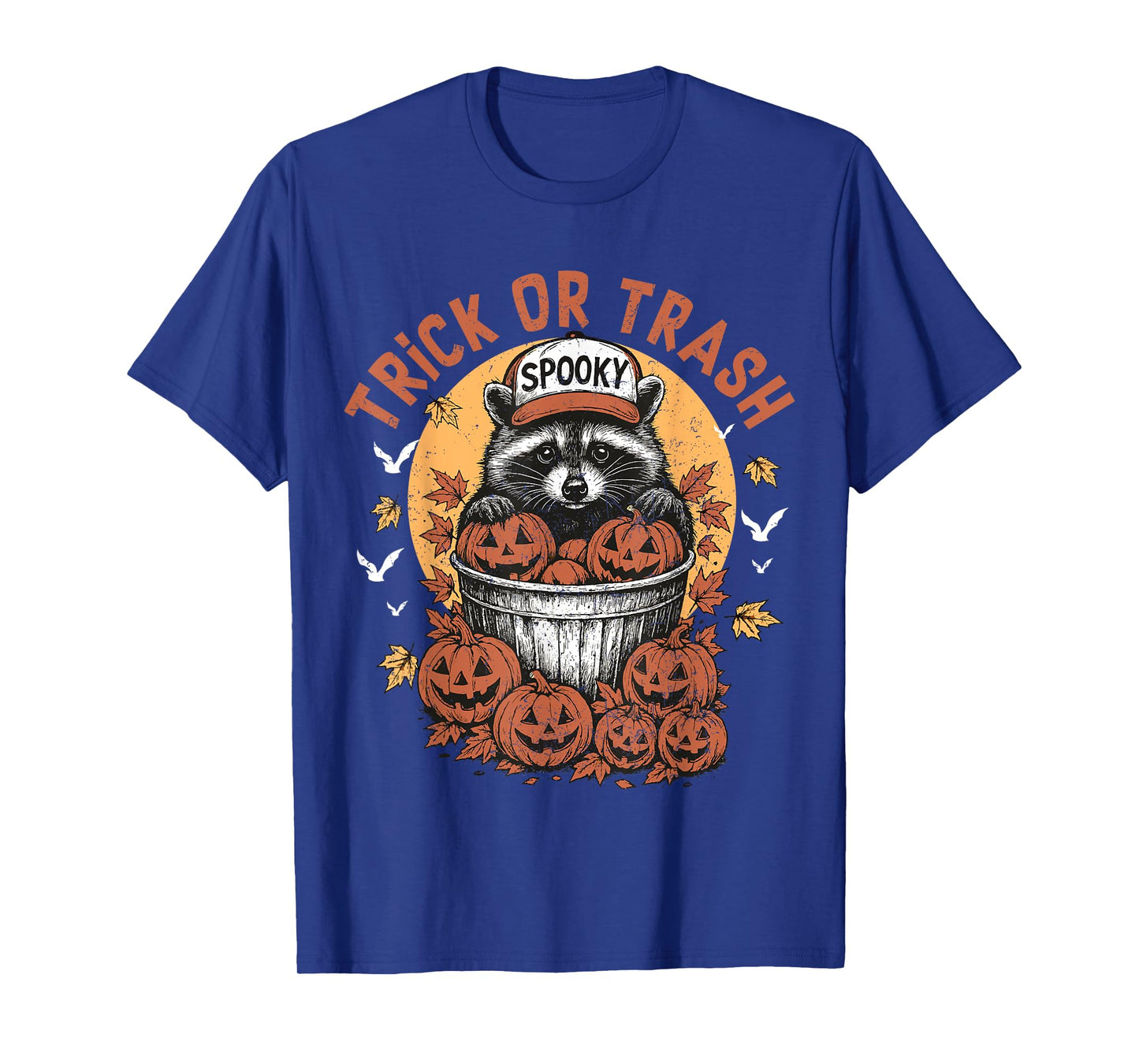 Trick or Trash Treat Funny Raccoon Halloween Ghost Costume T-Shirt