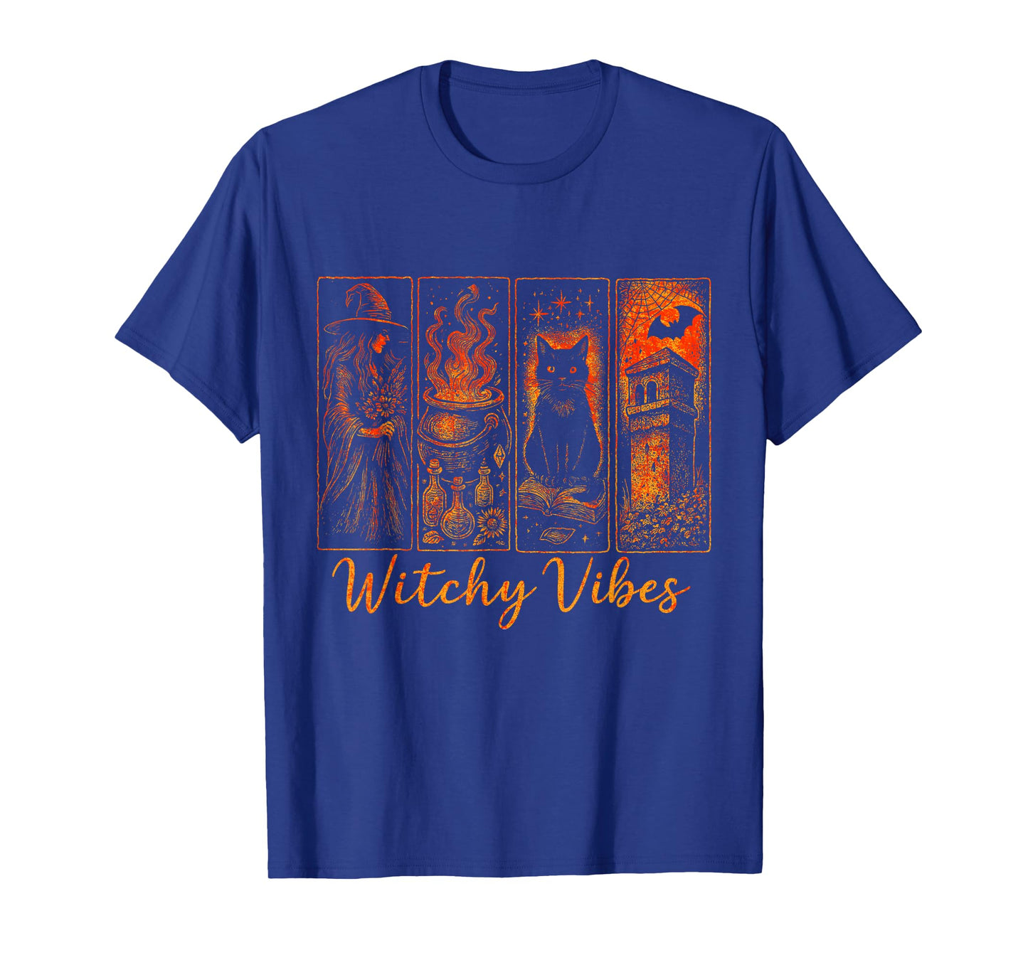 Witchy Vibes Halloween Funny Spooky Witch for Women Mom Wife T-Shirt