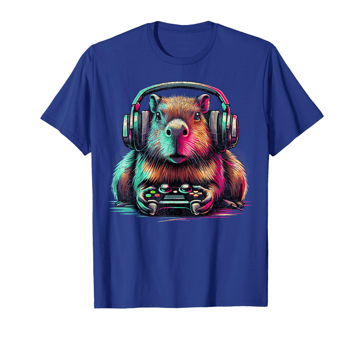 Funny Capybara Lover Unisex-Kids Capybara Video Games Graphic T-Shirt