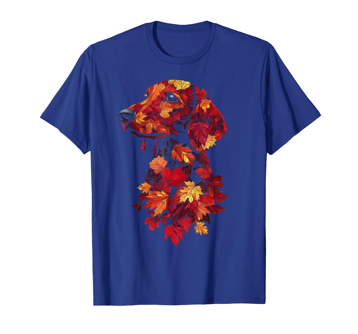 Dachshund Fall Autumn Leaves Funny Wiener Dog Lover T-Shirt