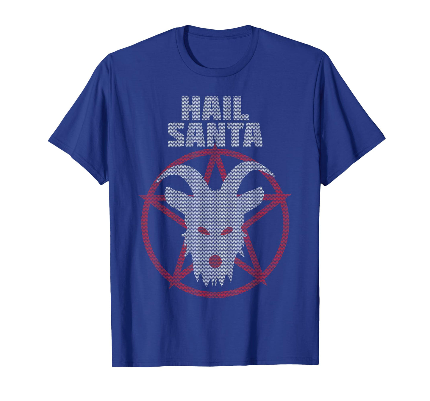 Hail Santa Goat Pagan Solstice Gothic Metal Christmas Ugly T-Shirt