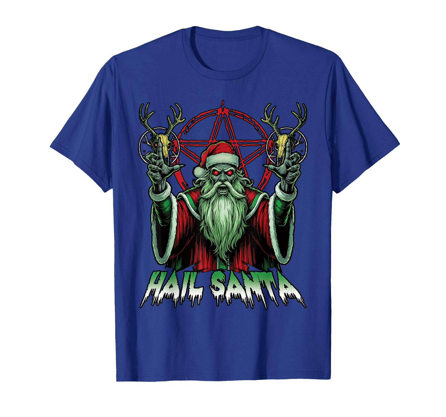 Hail Santa Pagan Happy Solstice Anti Christmas Krampus T-Shirt