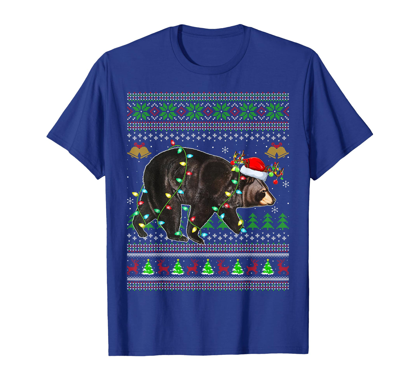 Bear Ugly Christmas Sweaters Holiday Santa Cute Xmas T-Shirt