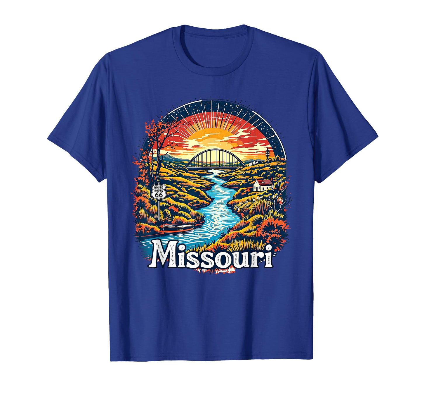 Retro Missouri Home State MO Nature Sunset Vintage T-Shirt