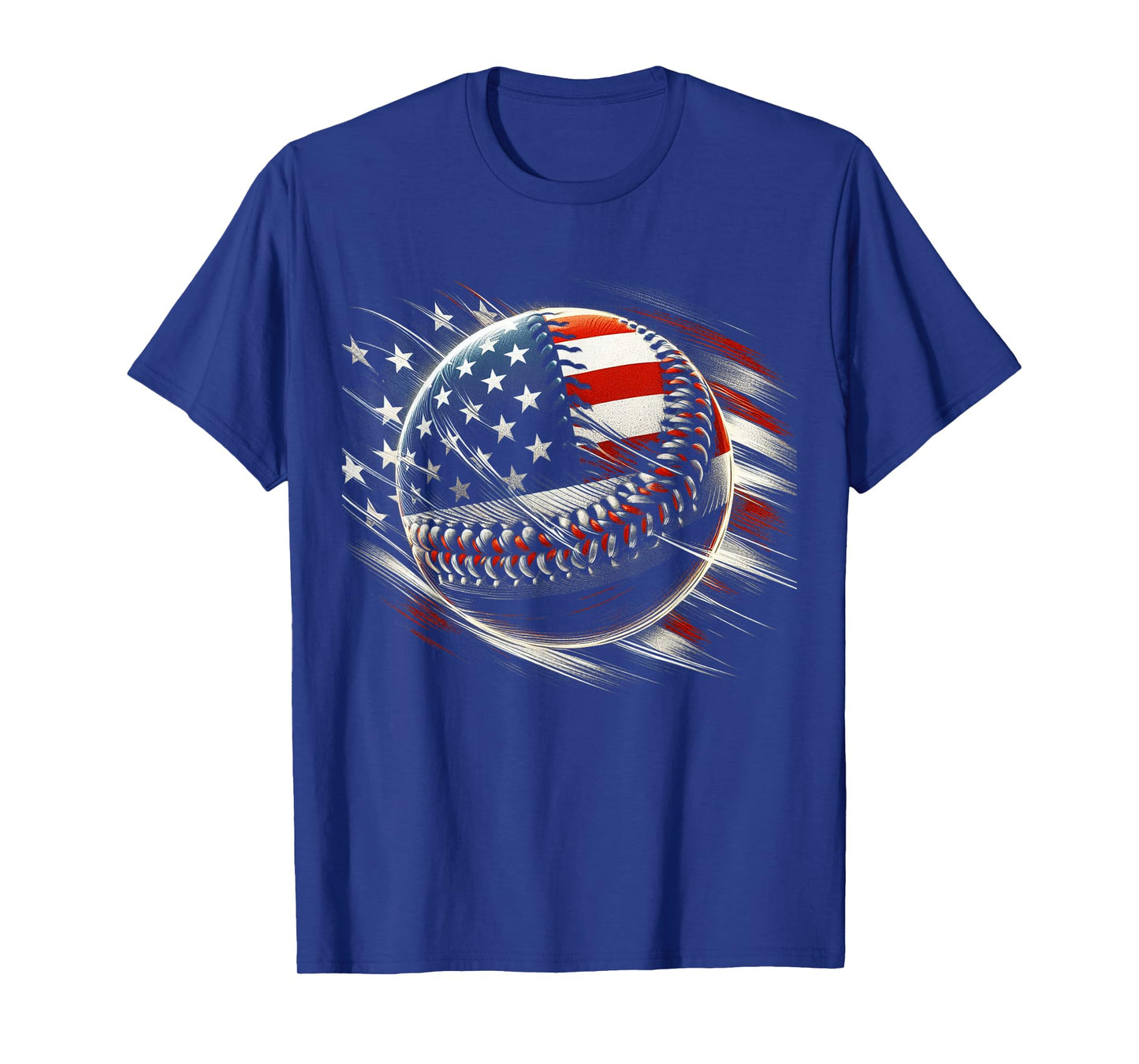 Baseball 4th Of July Men USA American Flag Boys Patriotic T-Shirt