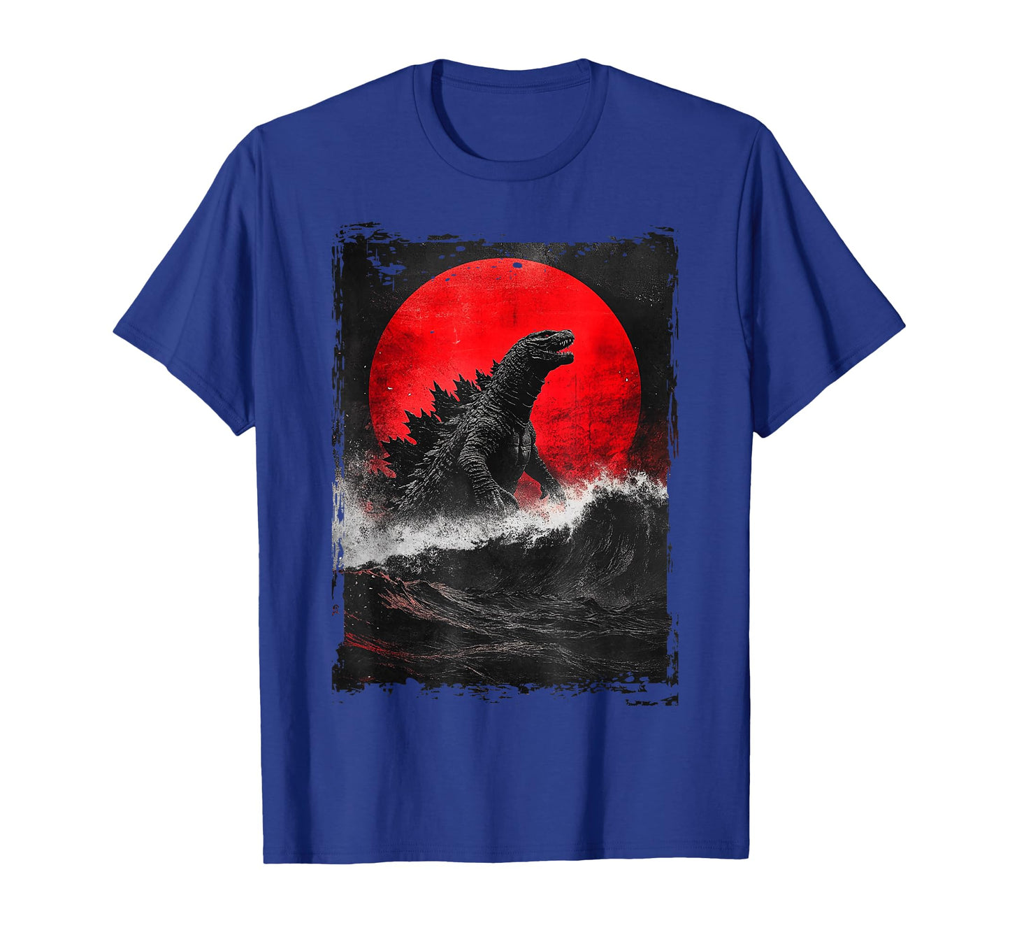 Japanese Kaiju Art T-Shirt: Unisex-Adults, Kids; Black; Small; Short Sleeve; Cotton, Polyester; Unique Kaiju Design