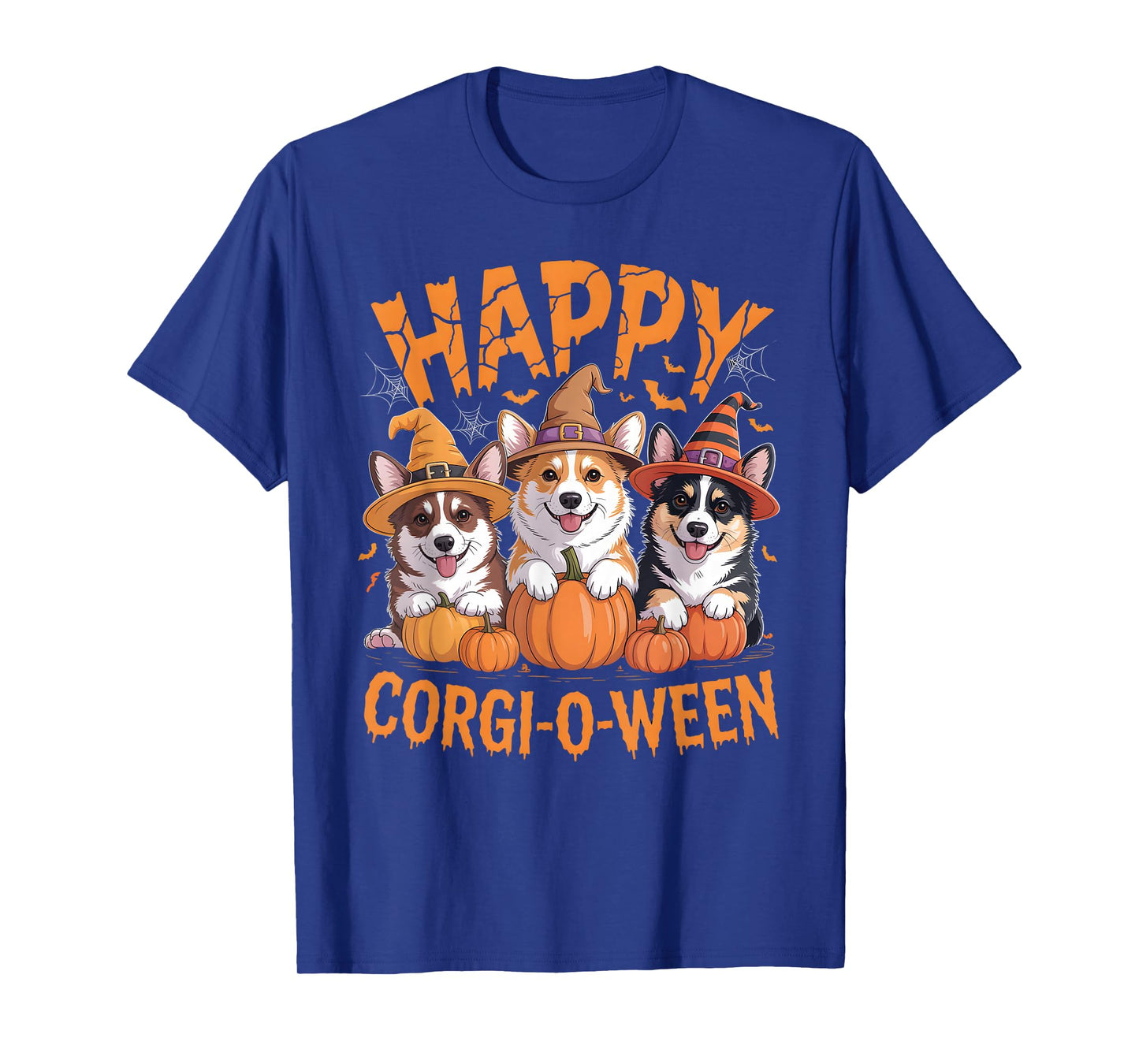 Happy Corgi-O-Ween Corgi Dogs Funny Halloween Pumpkin Outfit T-Shirt