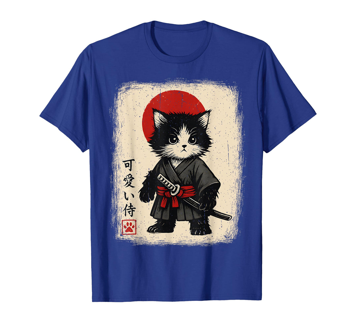Samurai Cat Japanese Vintage Kawaii Funny Cats T-Shirt