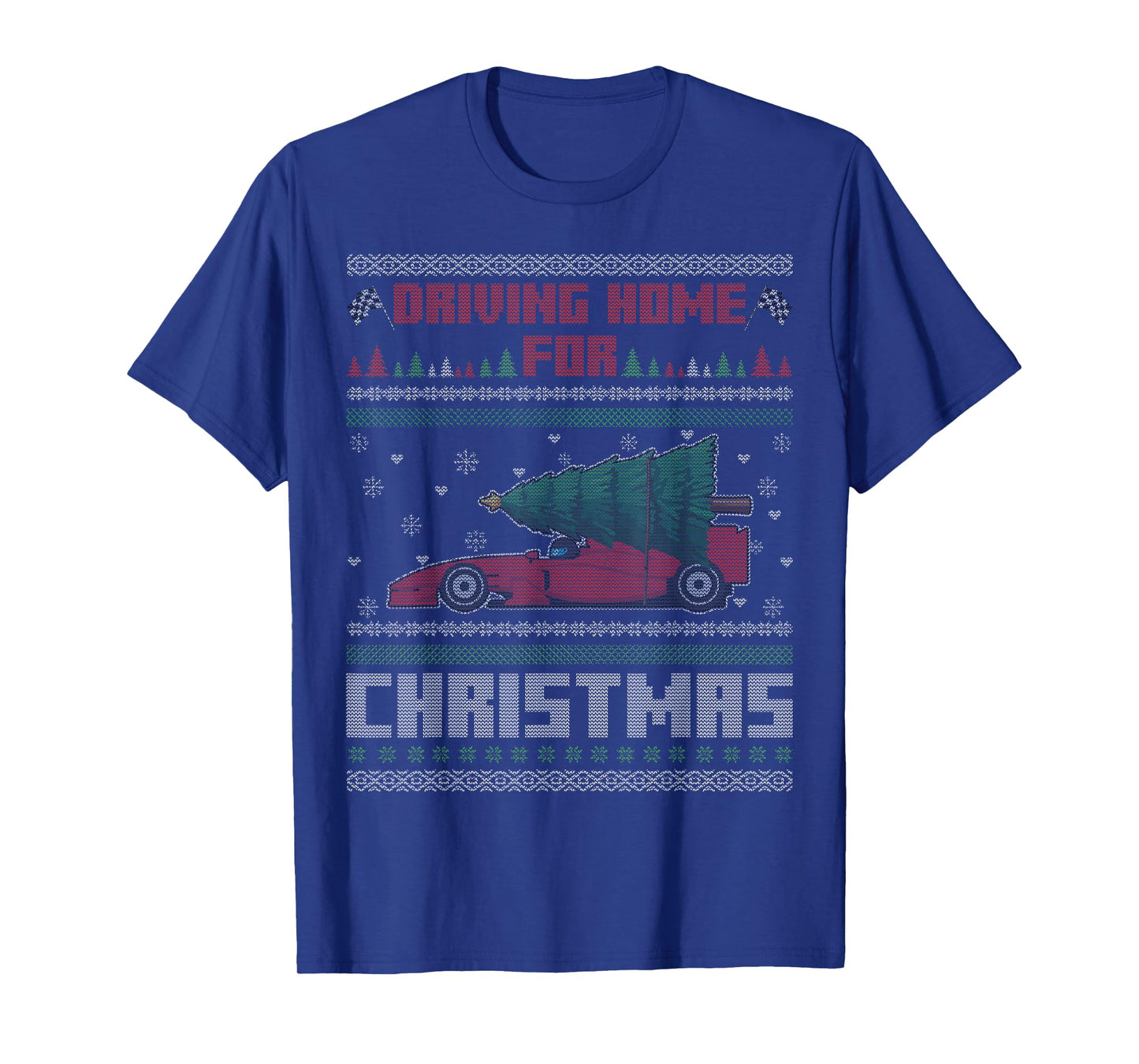 Driving Home for Christmas Racer Funny Ugly Christmas T-Shirt