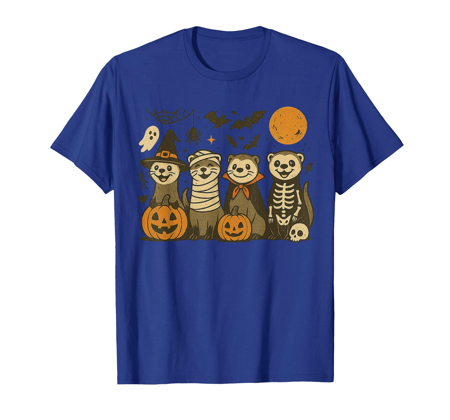 Halloween Ferret Costumes Ghost Witch Mummy Gifts Men Women T-Shirt