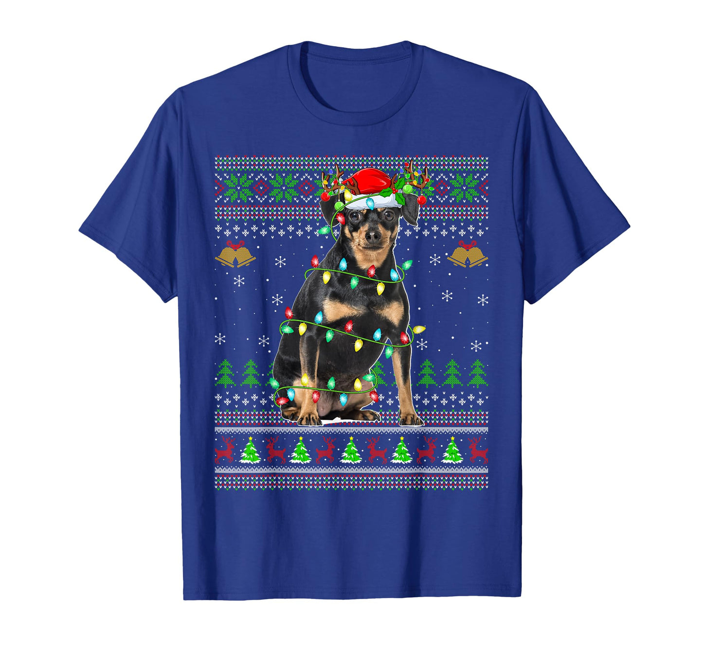 Miniature Pinscher Dog Ugly Christmas Sweaters Holiday Xmas T-Shirt
