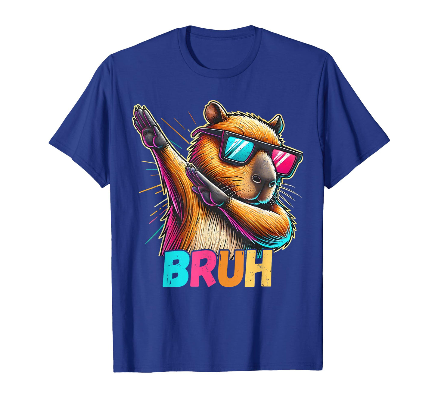 Funny Dabbing Capy Bruh Teens Youth Kids Meme Rodent Lovers T-Shirt
