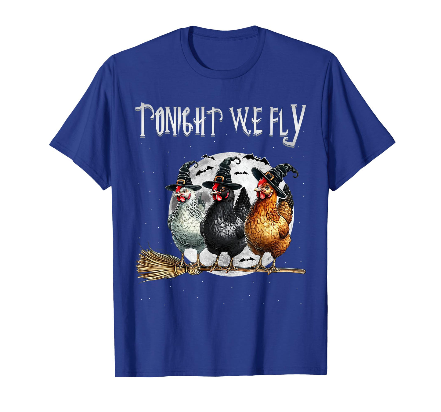 Funny Chicken Witches Horror Halloween Nights Spooky Season T-Shirt