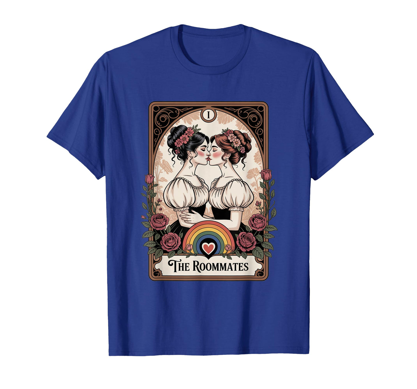Roommates Vintage Tarot Pride Lesbian Art T-Shirt