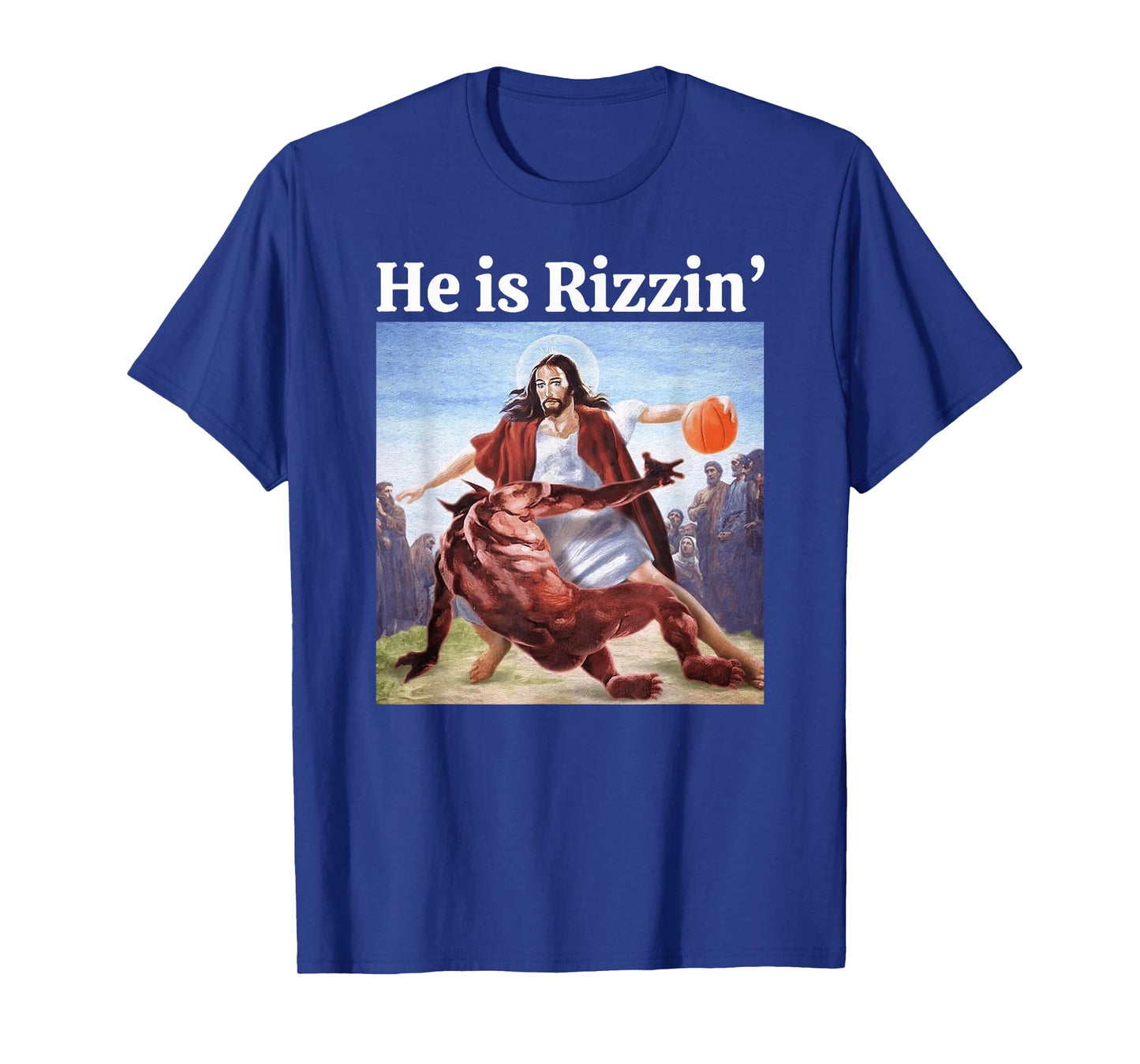 He Is Rizzin, Jesus Is Rizzen, Jesus Basketball Christian T-Shirt