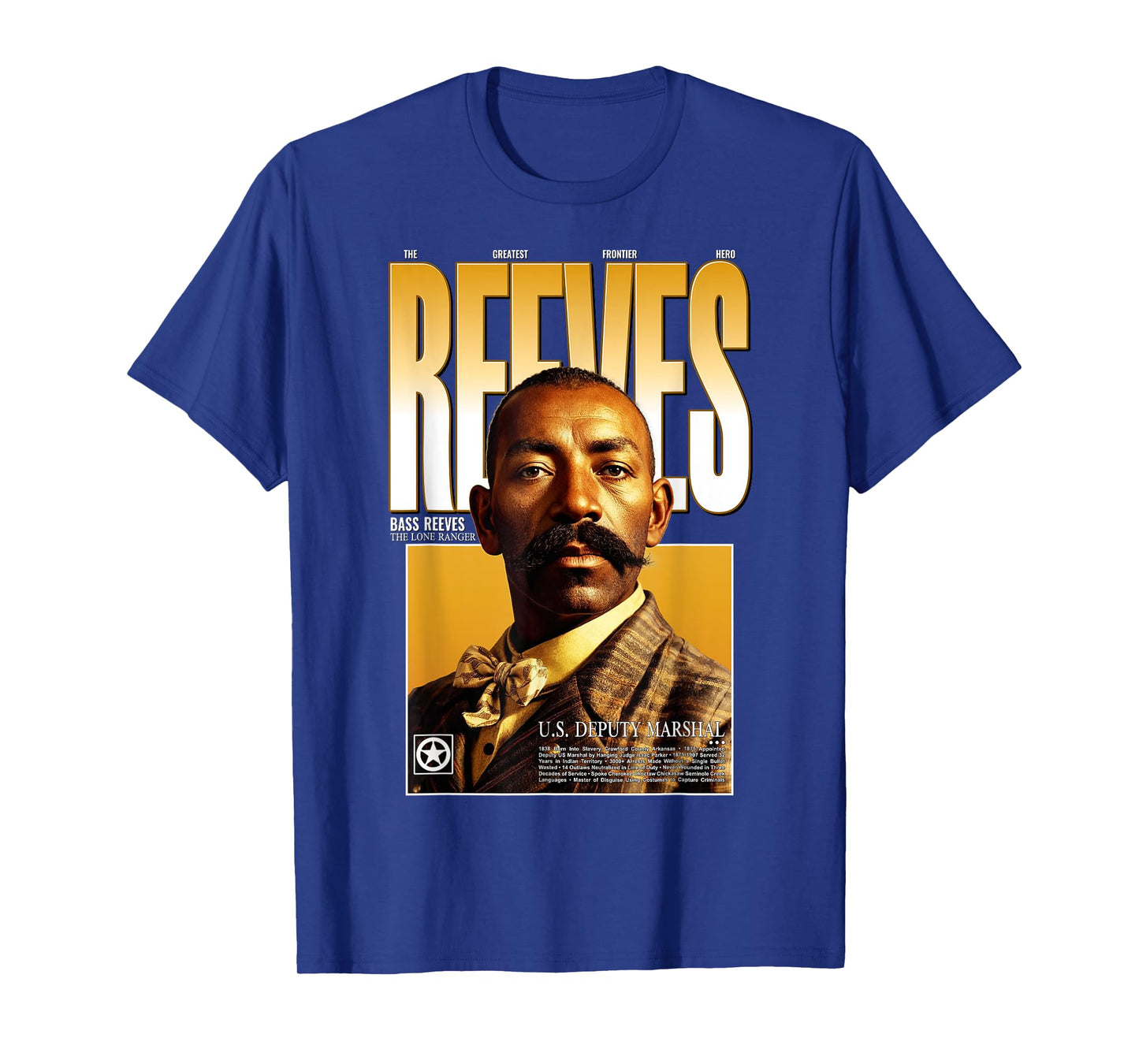 Historic Bass Reeves Black Cowboy Marshal American Hero T-Shirt