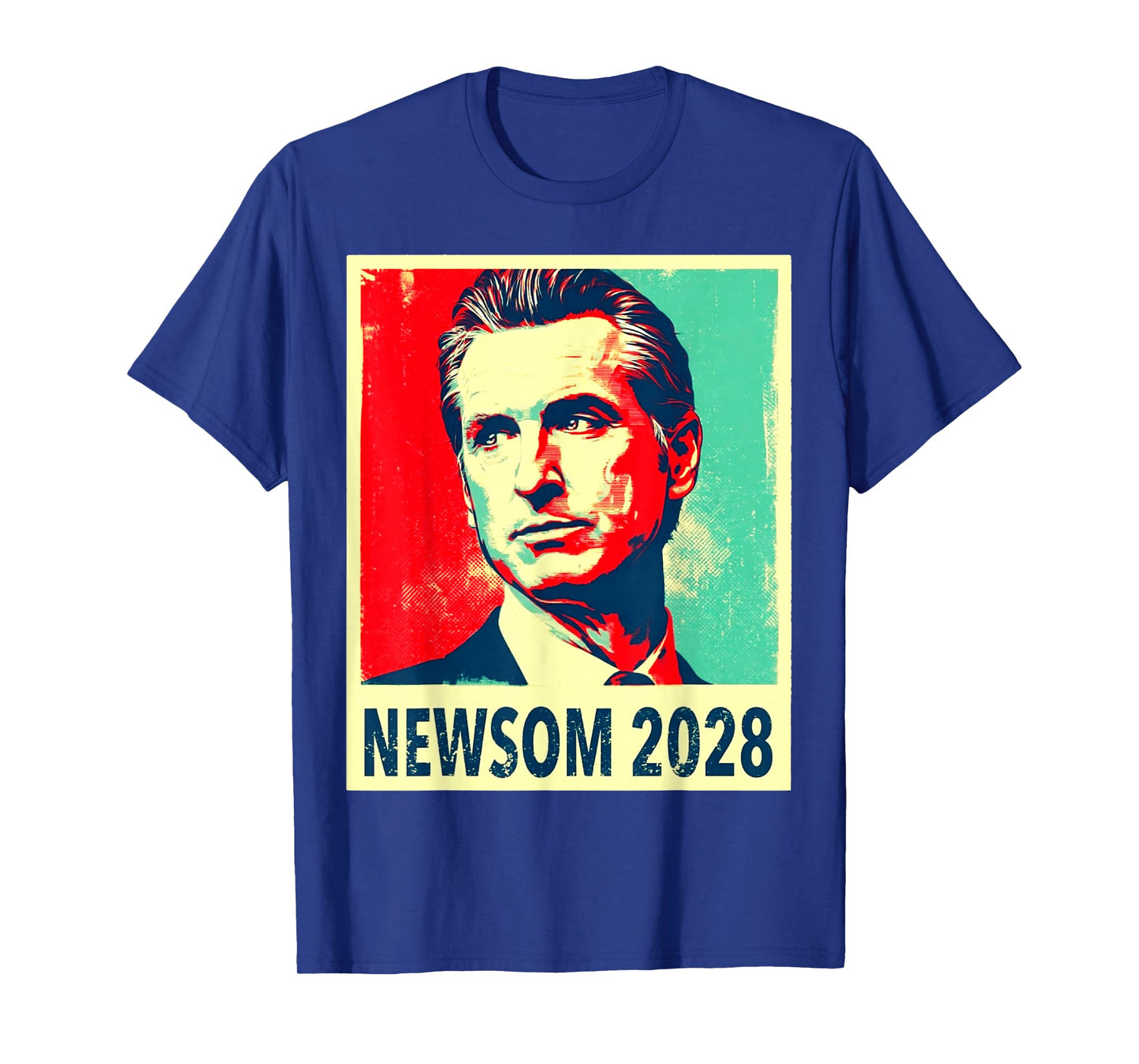 i Stand with Gavin Newsom 2028 for President American Flag T-Shirt