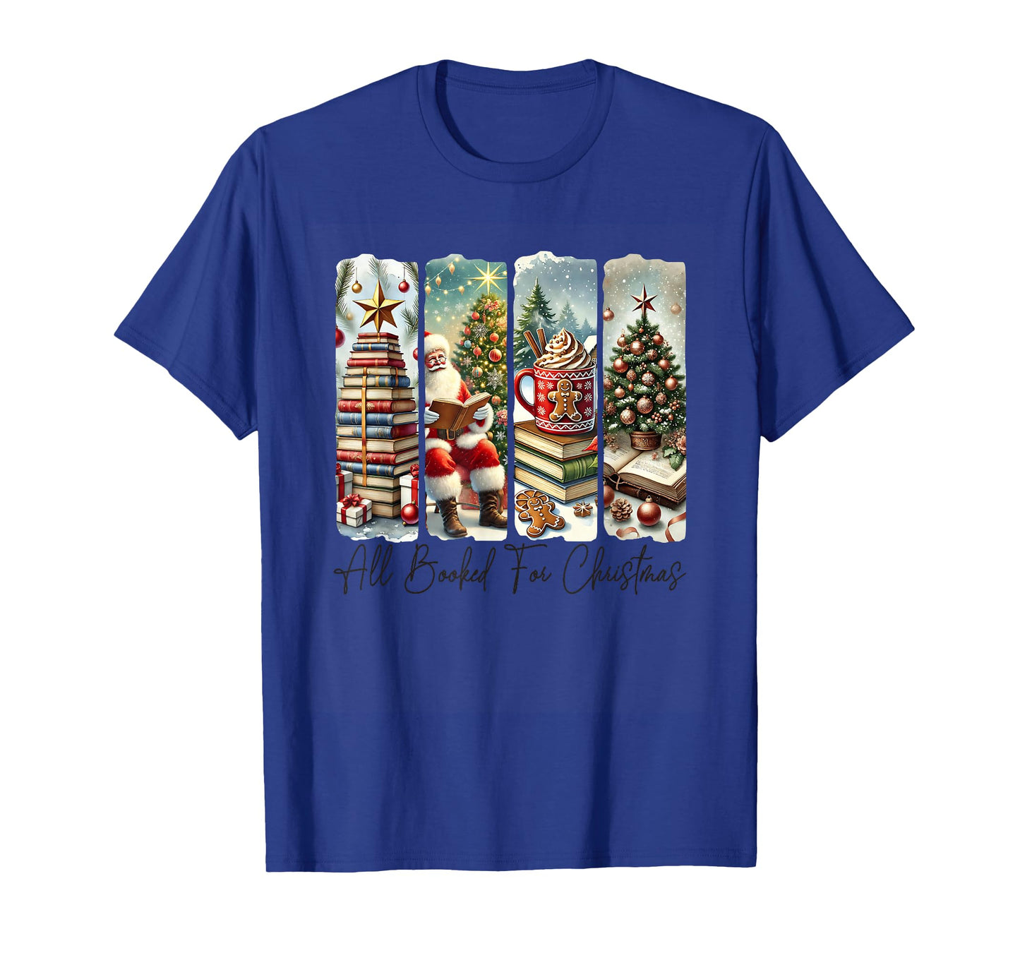 All Booked for Christmas Santa Mug Tree T-Shirt