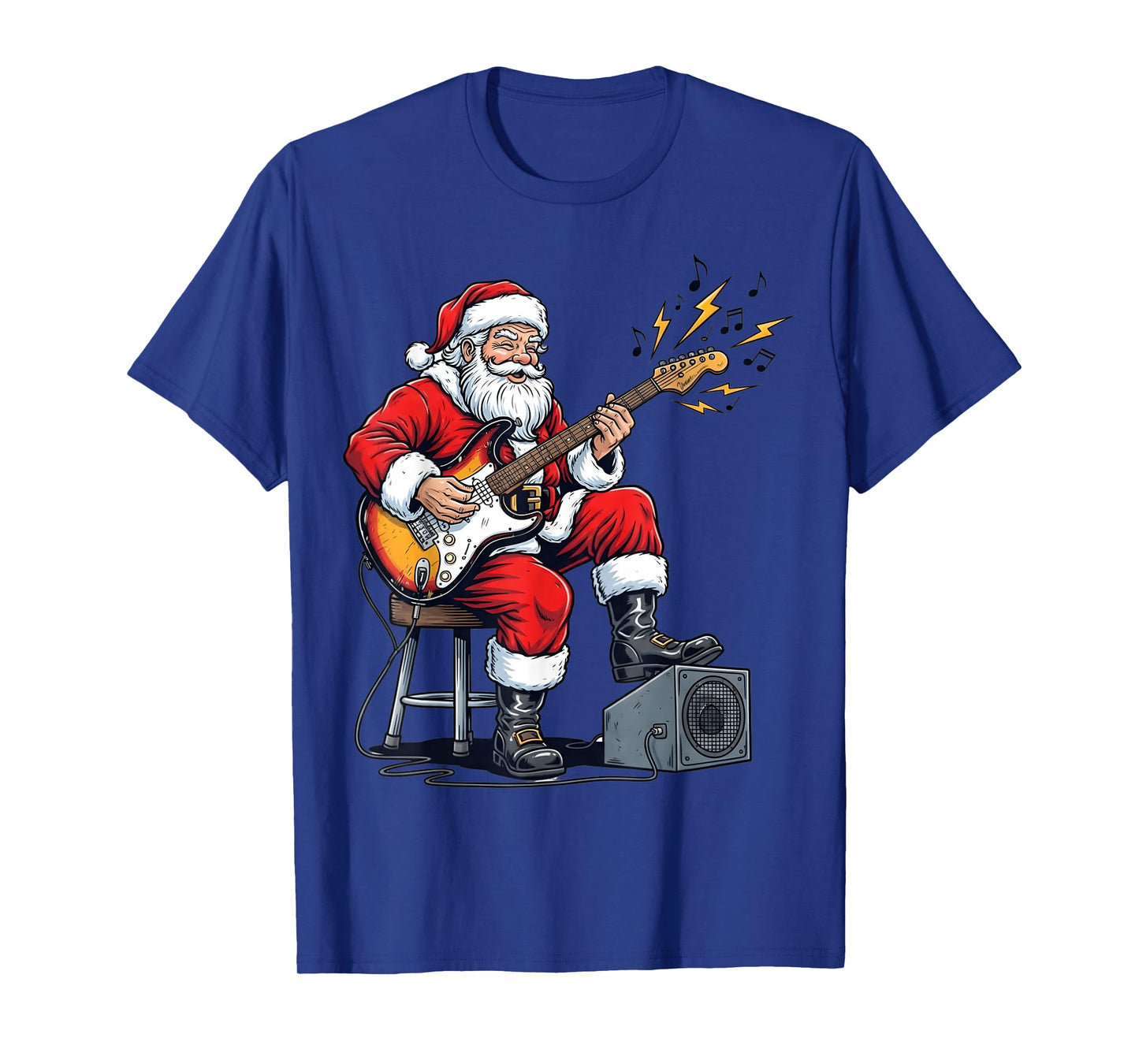 Christmas Guitar Player Santa Xmas Boys Kids Men Guitarist T-Shirt