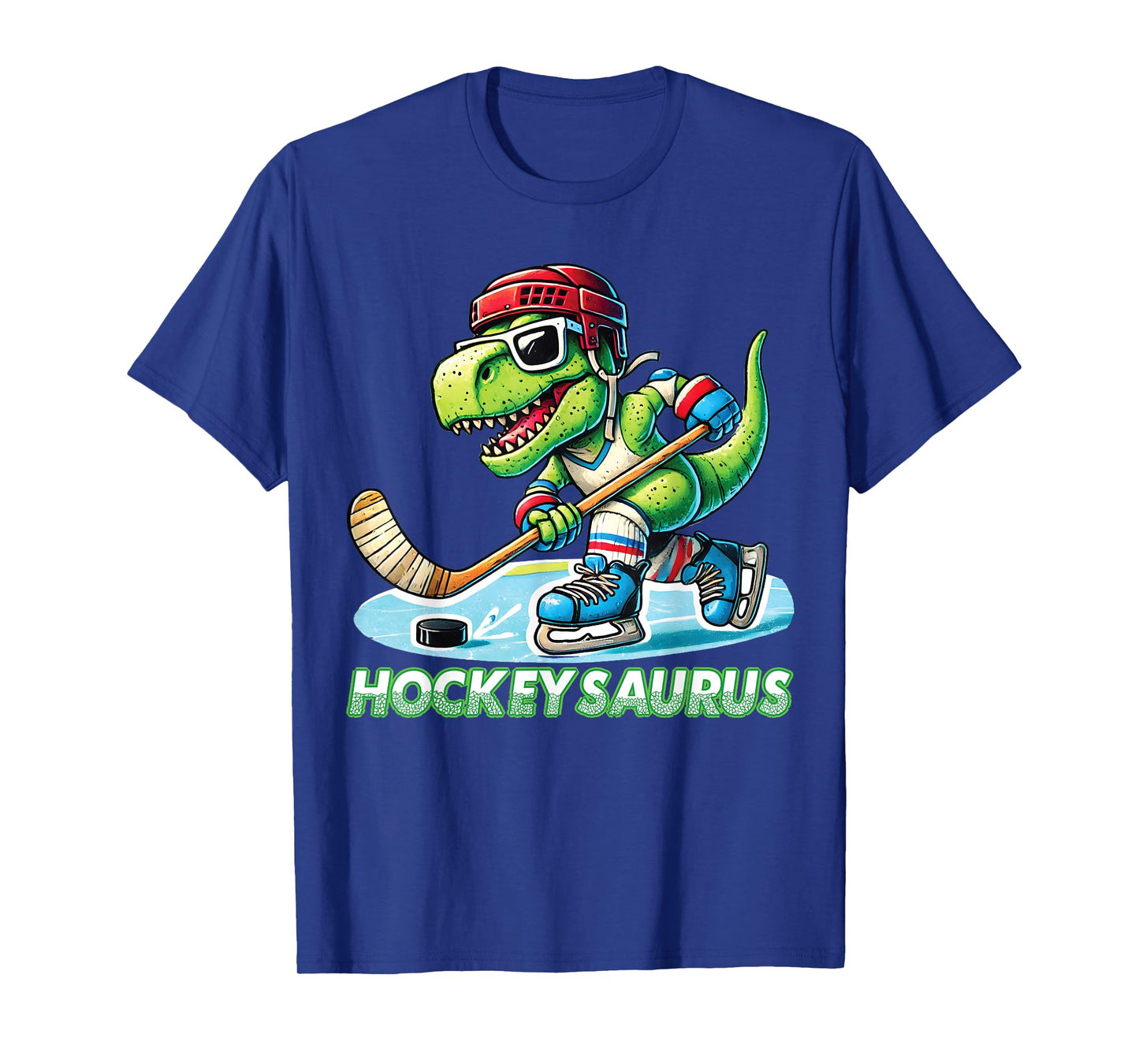 Hockeysaurus Dinosaur Ice Hockey Trex Kids Boys Ice Hockey T-Shirt